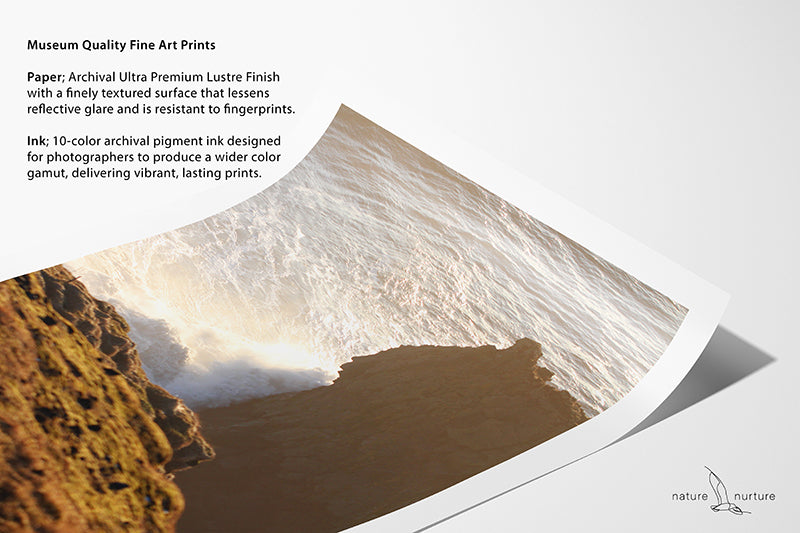 Sunset Waves Crashing